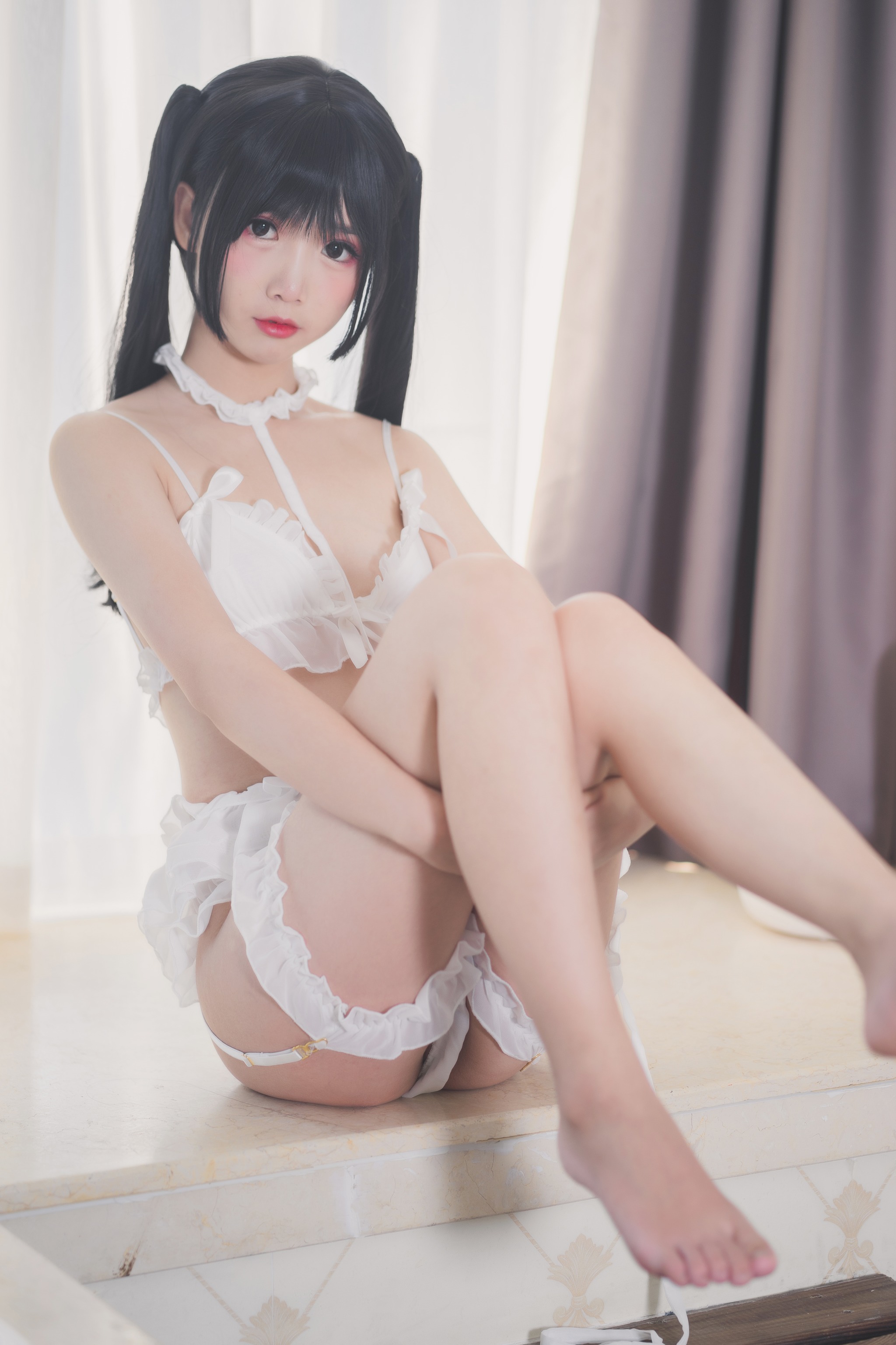 图片[1]-面饼仙儿 – NO.015 Coser面饼仙儿 脑内少女 白内衣 [17P]-XikXak